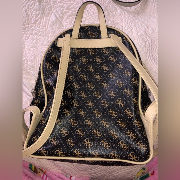 GUESS Women's Manhattan Large Backpack, Brown, One Size - Picture 3 of 3